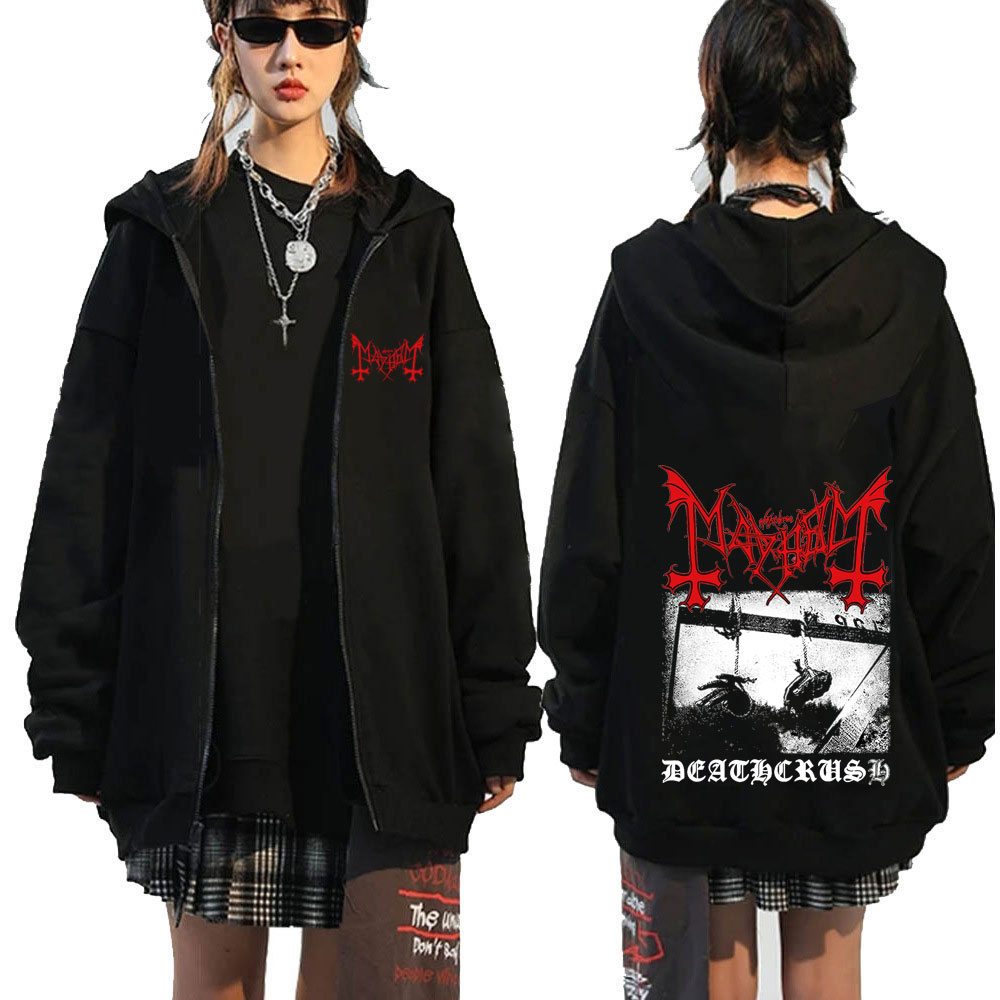 Crossfit Mayhem - Mayhem Deathcrush Music Zip Up Hoodies