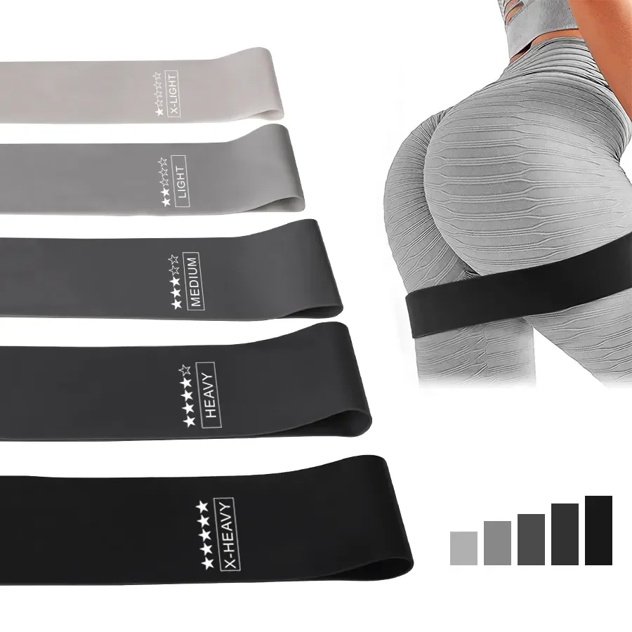 Crossfit Training Gear - 5 verschiedene Widerstandsbänder für Fitnessübungen, Gummi-Fitness-Minibänder,